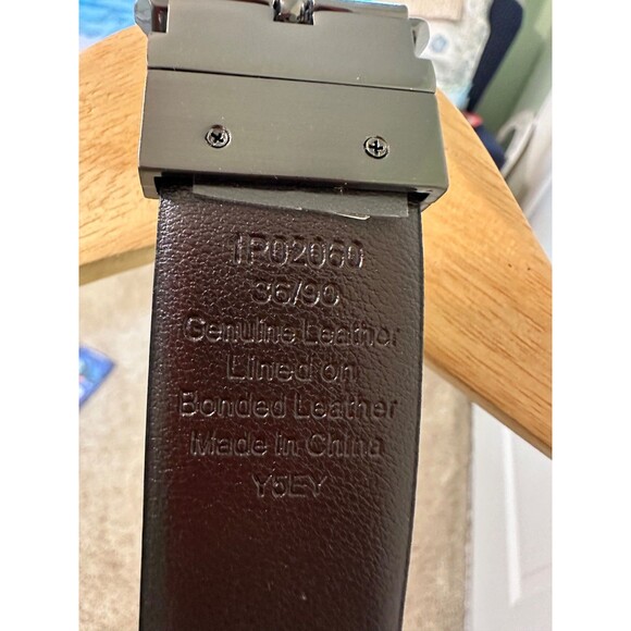 Perry Ellis Portfolio Men's Leather  Belt Black  Size‎ 36 - Picture 4 of 6